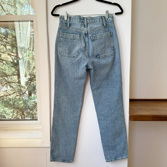 NWT AGOLDE Cooper Trouser Jeans Straight Leg Denim in Command Blue 23 - Picture 9 of 12